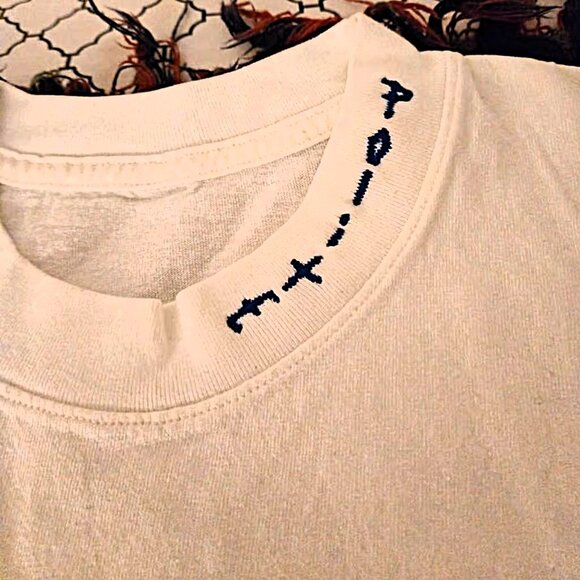 POLITE WORLDWIDE Designer Hand-painted Tee Shirt SIZE L NEW RARE - Picture 3 of 5